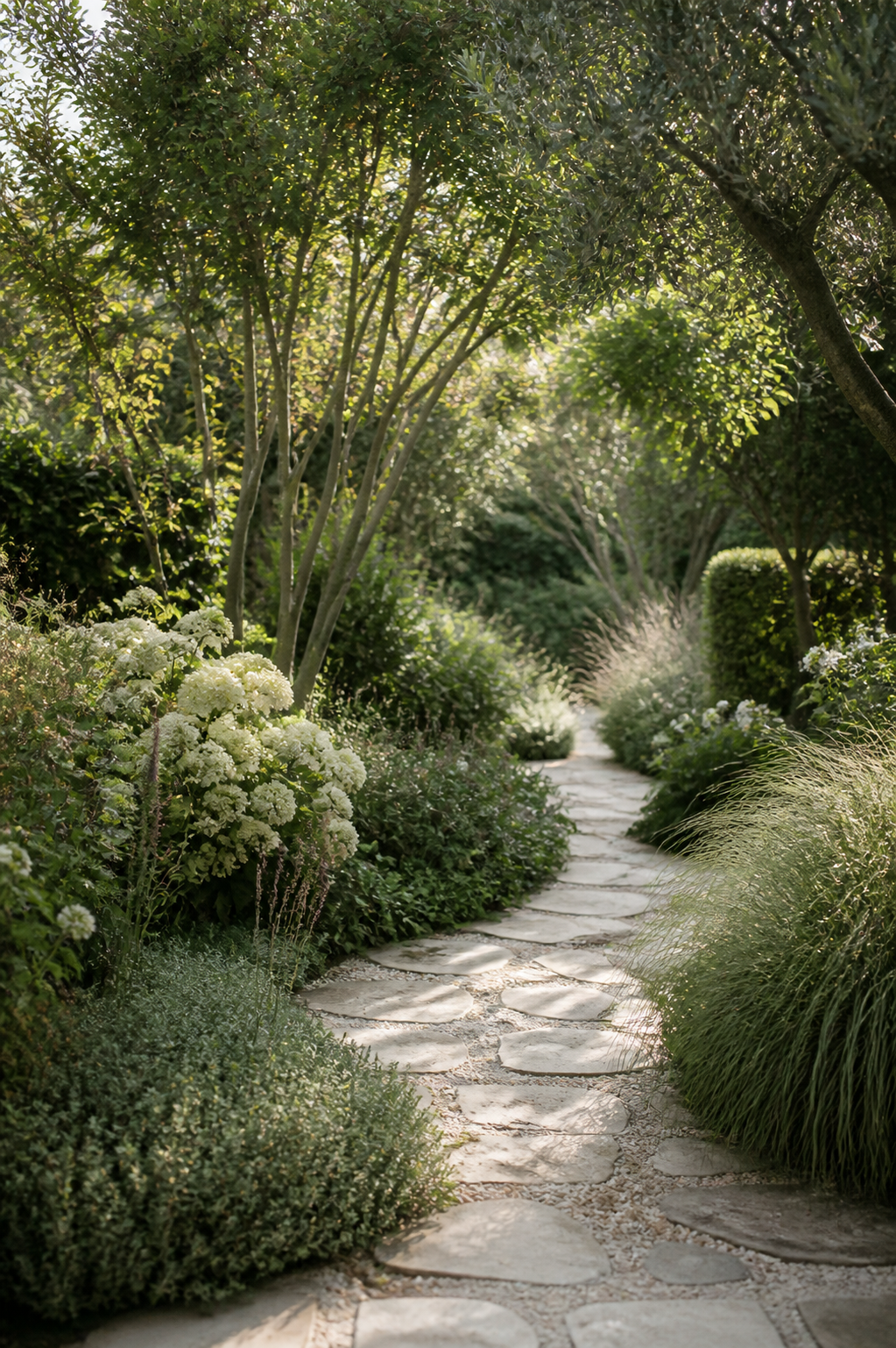 Le même jardin après transformation, lumineux, structuré et vivant